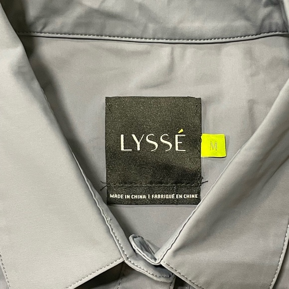 Lysse Schiffer Dusty Blue 4-Way Wrinkle-Resistant Long Sleeve Button Down Medium - Picture 3 of 5